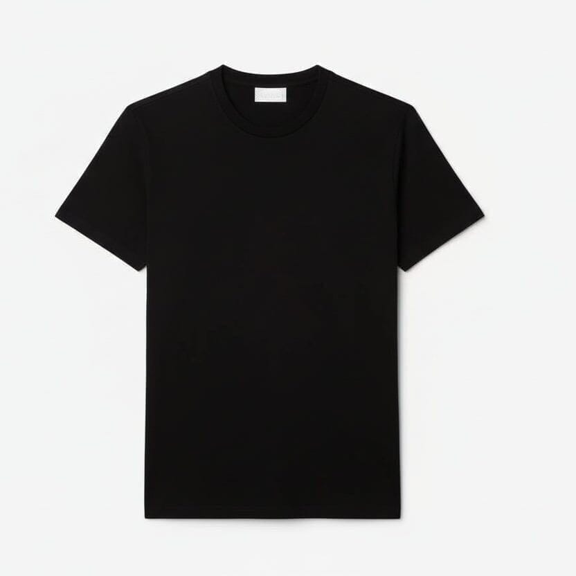 Herren V-Ausschnitt T-SHIRT Aus Leichter Pima-Baumwolle Vandhlr Schwarz S 