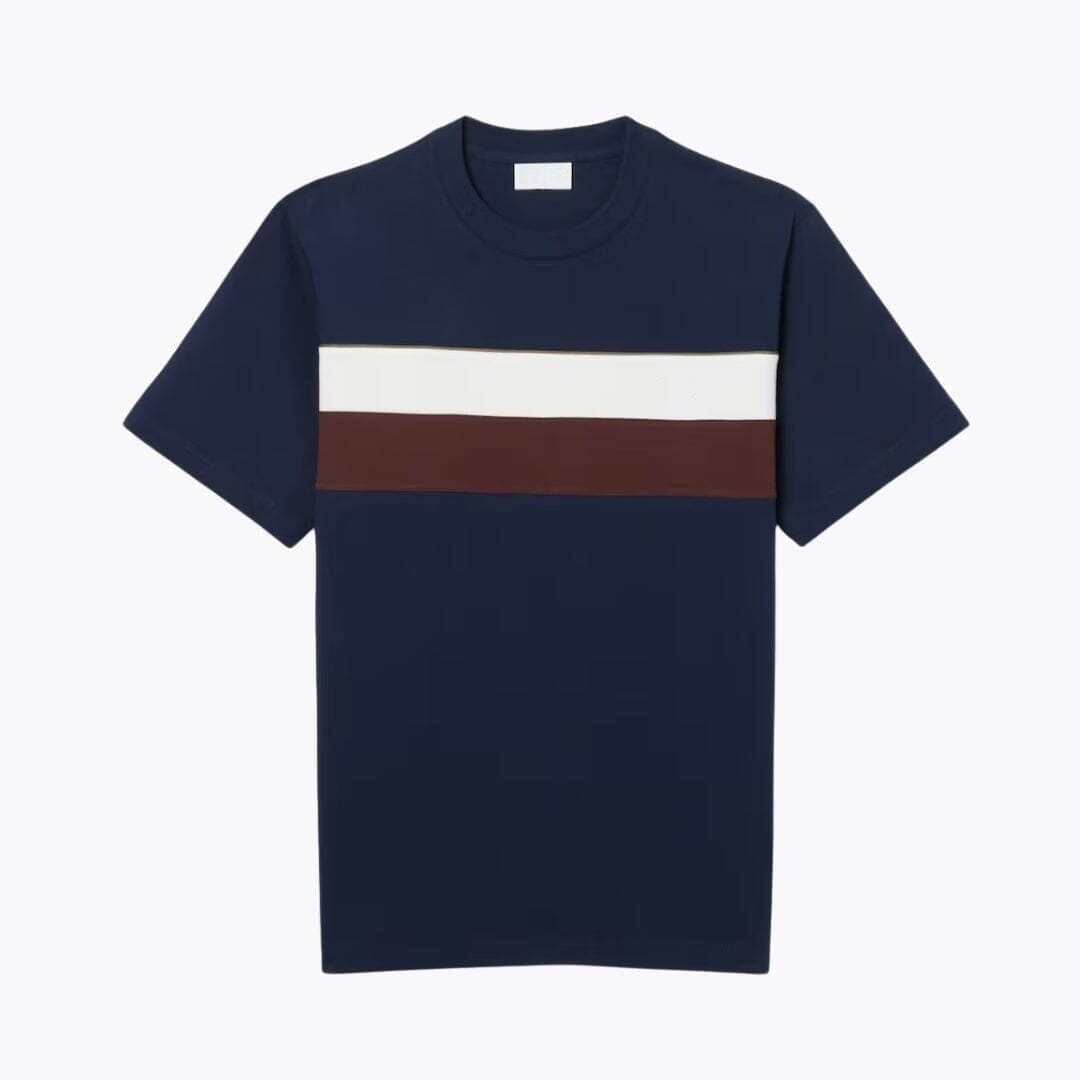 Jersey Colour-Block T-SHIRT Vandhlr Marineblau / Weiß / Braun S 