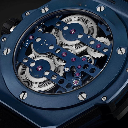 Keramik Blau 45mm Herrenchronograph Vandhlr 