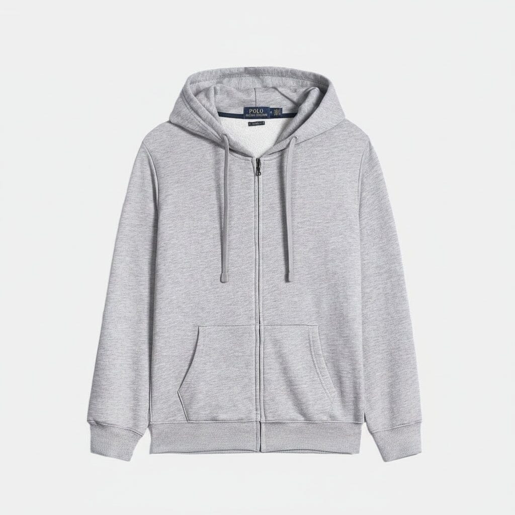 Klassischer Essential Baumwoll-Hoodie Vandhlr Grau S 