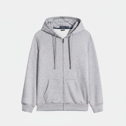 Klassischer Essential Baumwoll-Hoodie Vandhlr Grau S 