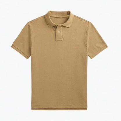 Klassisches Mesh Poloshirt Vandhlr Cafe Beige S 
