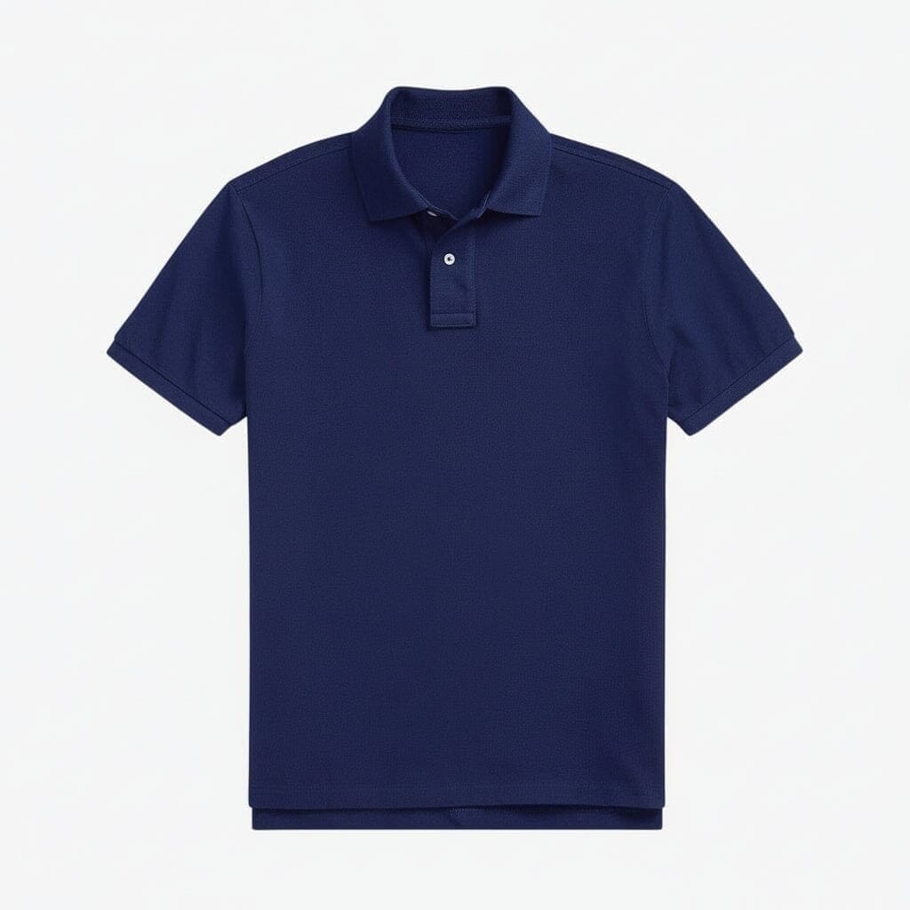 Klassisches Mesh Poloshirt Vandhlr Marine/Rot S 