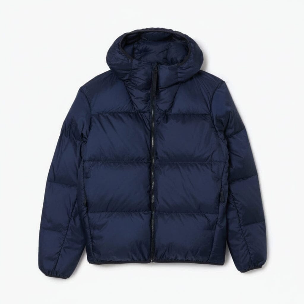 Kurze Wasserabweisende Daunenjacke Mit Kapuze Vandhlr Blau S 