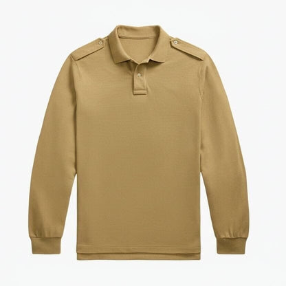 Langarm-Poloshirt Aus Mesh-Baumwolle Vandhlr Café Beige S 