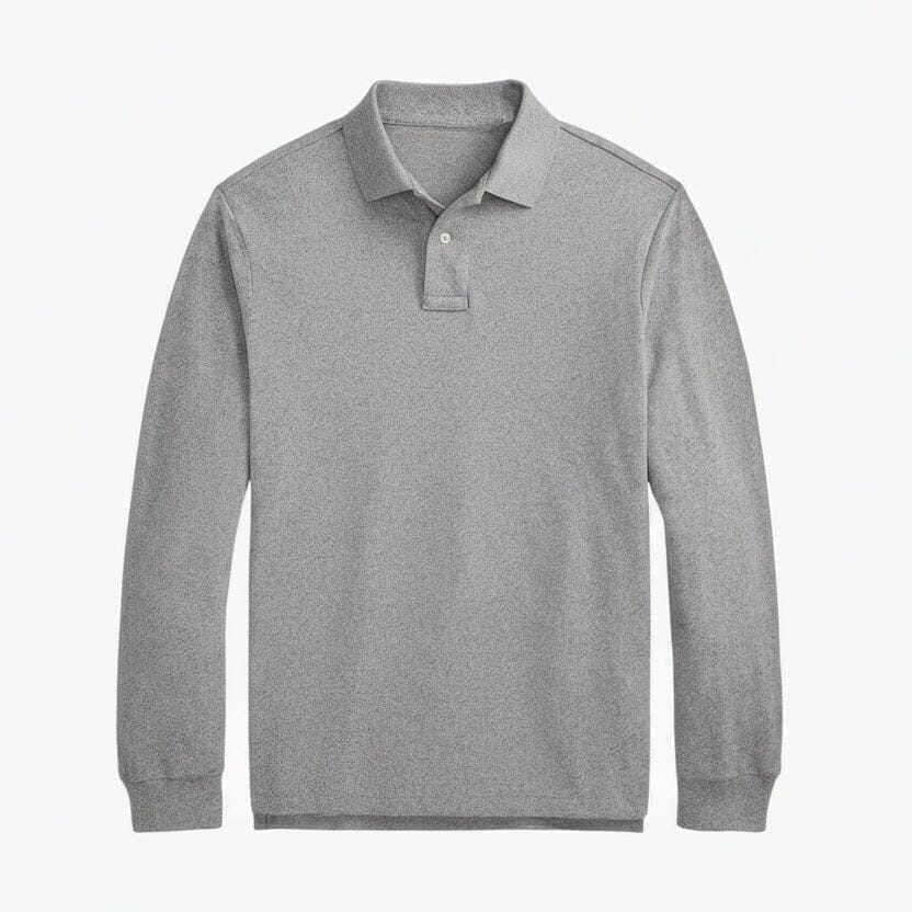 Langarm-Poloshirt Aus Mesh-Baumwolle Vandhlr Canterbury Meliert S 