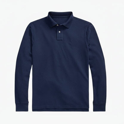 Langarm-Poloshirt Aus Mesh-Baumwolle Vandhlr Newport Marine S 