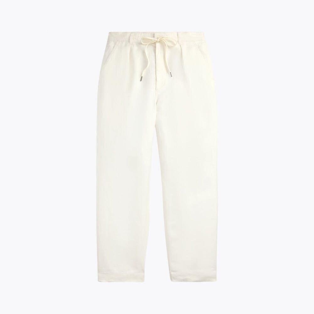 Lateef Relaxed Fit Leinen-Hose Mit Falten Vandhlr Creme 28 