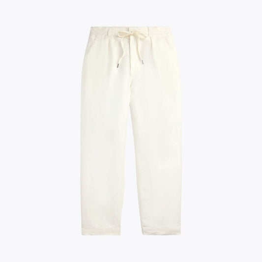 Lateef Relaxed Fit Leinen-Hose Mit Falten Vandhlr Creme 28 