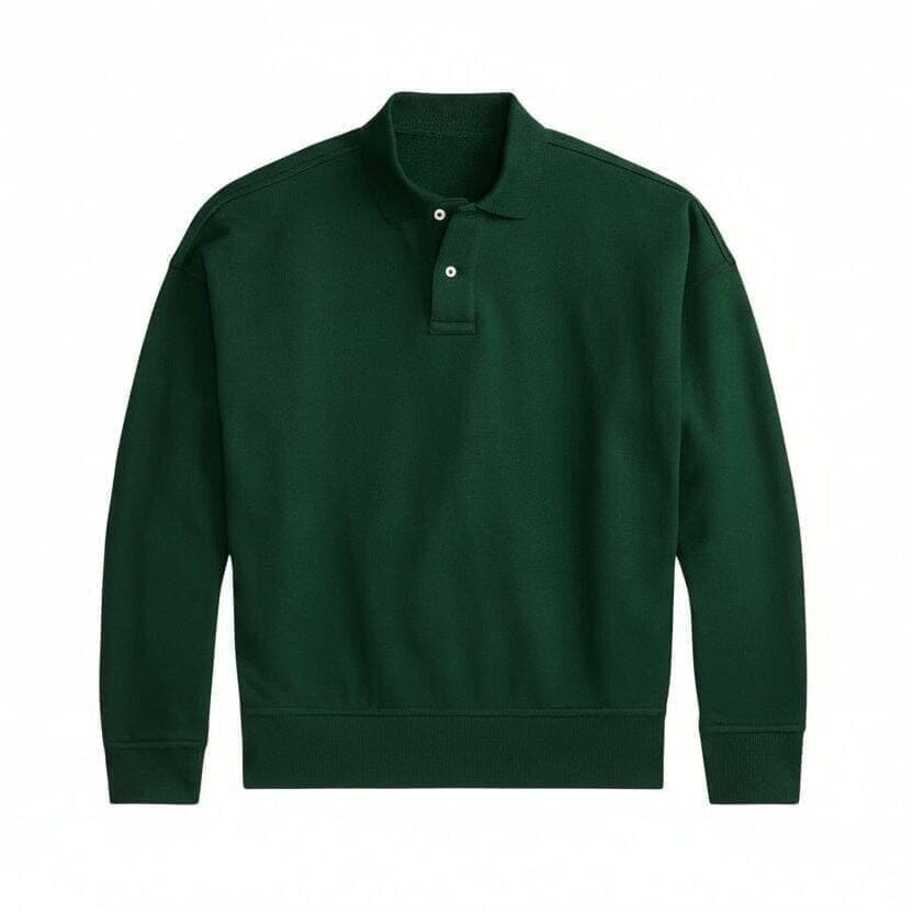 Logo Sweatshirt Mit Polokragen Vandhlr Tannengrün S 