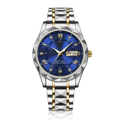 Luminous Steel 40mm Herrenarmbanduhr - Wasserdicht | Edelstahl Vandhlr Blau 