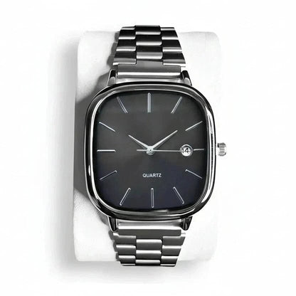 Luxuriöse 36mm Armbanduhr - Wasserdicht | Edelstahl Vandhlr Schwarz & Silber 