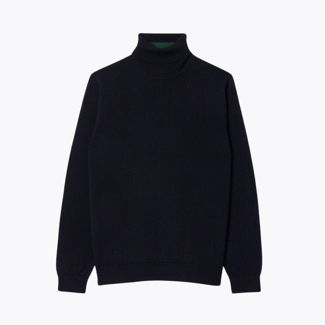 Merino Wolle Rollkragen Pullover Vandhlr Mitternachtsblau S 