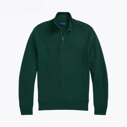 Mesh-Strick Baumwoll-Pullover Mit Viertel-Reißverschluss Vandhlr 