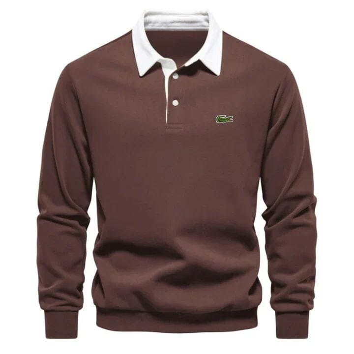 Modern Polo Sweatshirt - Räumungsverkauf Vandhlr Braun S 