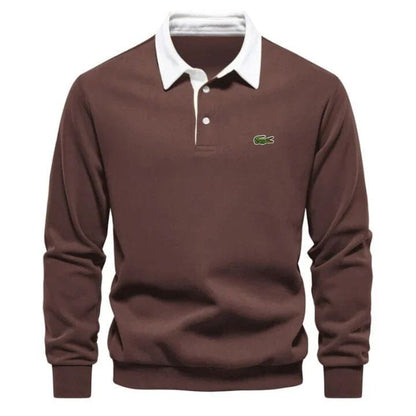 Modern Polo Sweatshirt - Räumungsverkauf Vandhlr Braun S 