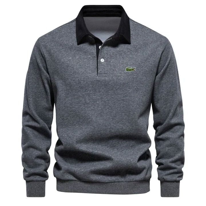 Modern Polo Sweatshirt - Räumungsverkauf Vandhlr Dunkelgrau S 