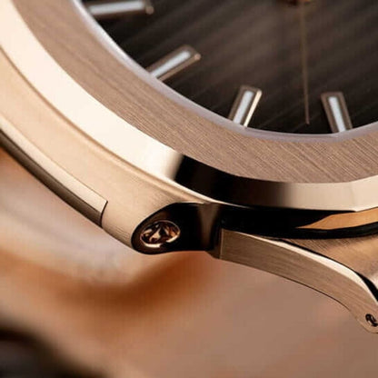 Nautilus Chronograph 5980/1R-001 Roségold Schwarzes Zifferblatt Vandhlr 