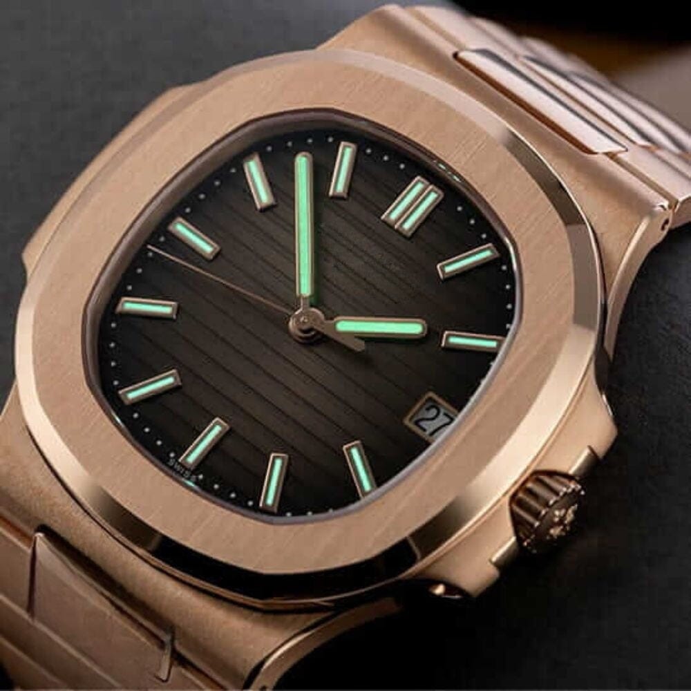 Nautilus Chronograph 5980/1R-001 Roségold Schwarzes Zifferblatt Vandhlr 