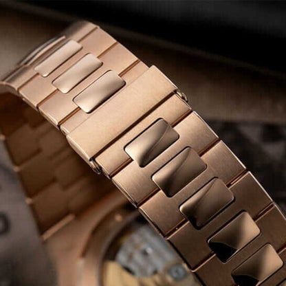 Nautilus Chronograph 5980/1R-001 Roségold Schwarzes Zifferblatt Vandhlr 