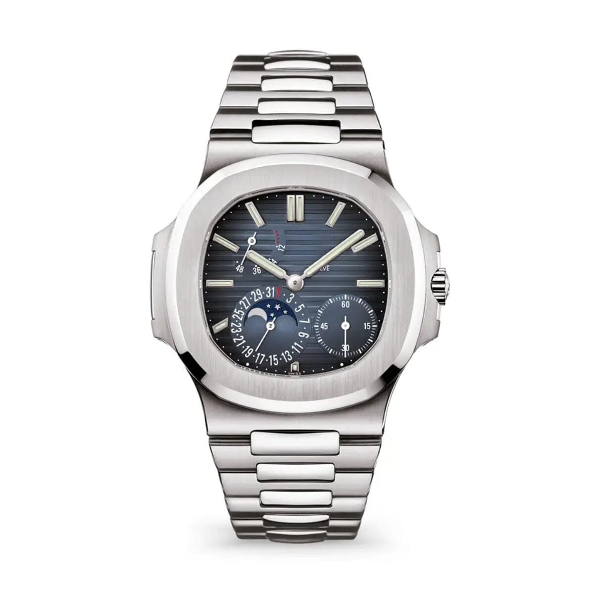 Nautilus Stahl Blaues Zifferblatt Mondphase 5712/1A-001 Vandhlr 