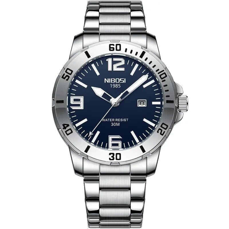 Nibosi Armbanduhr Vandhlr Blau Silber 