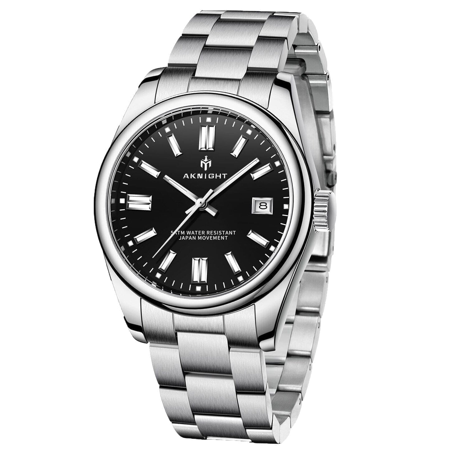 PD Aknight 2113 Herren Quarzuhr - 39mm Edelstahl Vandhlr Schwarz 