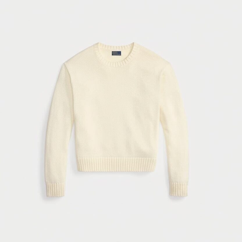 Polo Bear Baumwoll-Pullover Mit Rundhalsausschnitt Vandhlr Pergament Creme S 