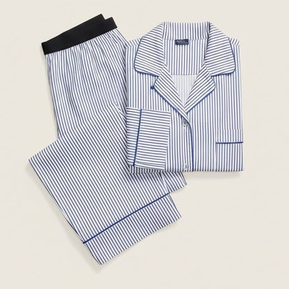 Polo Bear Baumwoll-Sateen Pyjama-Set Vandhlr Schneeweiß Blau S 