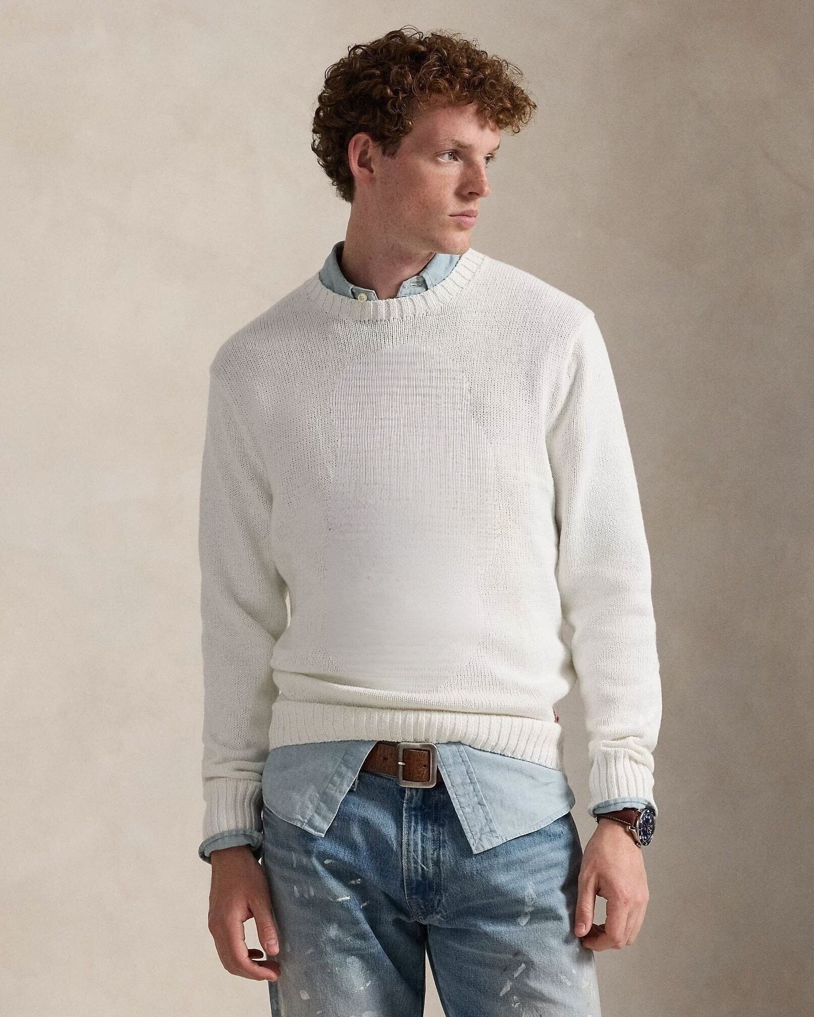 Polo Bear Baumwolle-Leinen Pullover Vandhlr 