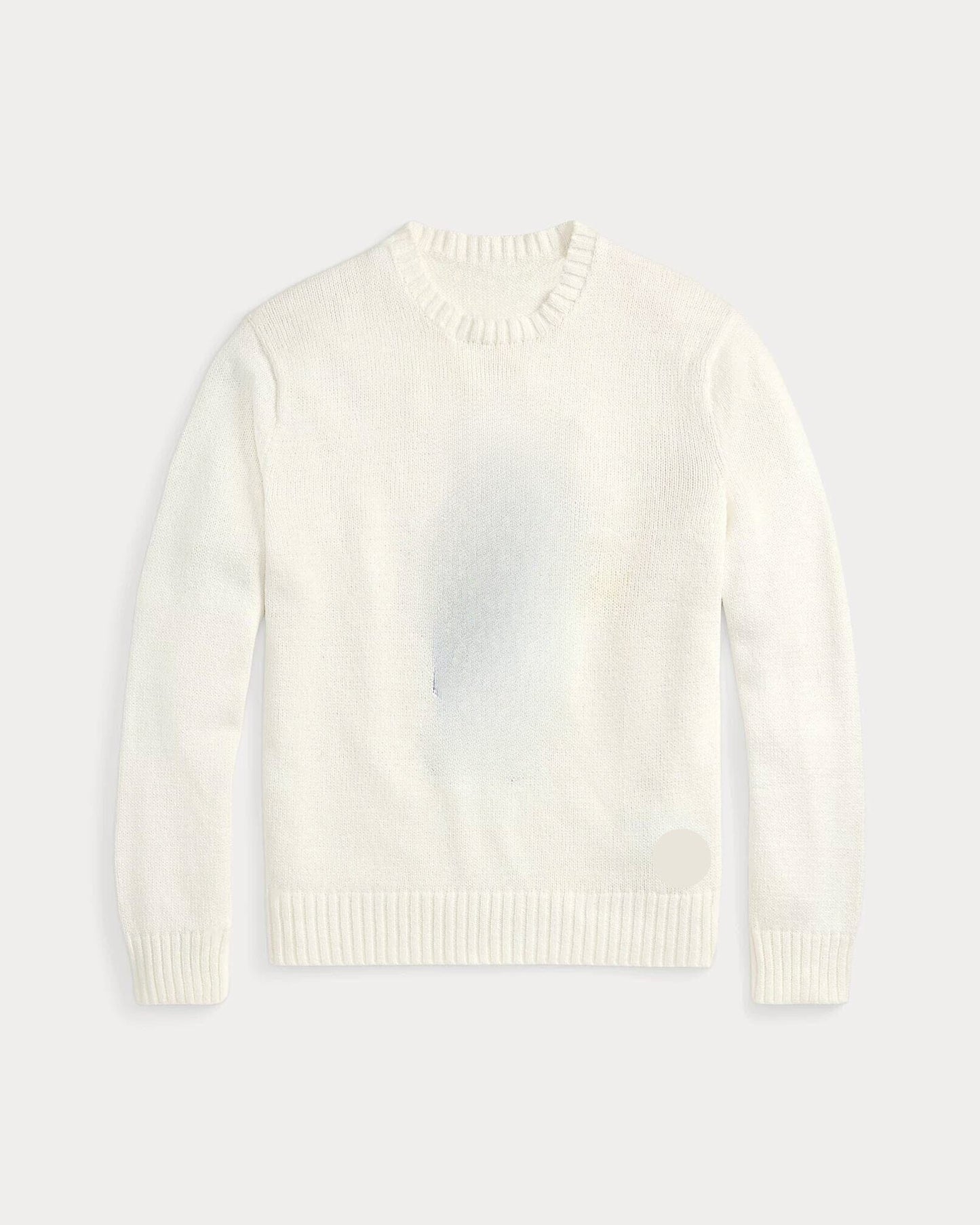 Polo Bear Baumwolle-Leinen Pullover Vandhlr Deckwash Weiß S 