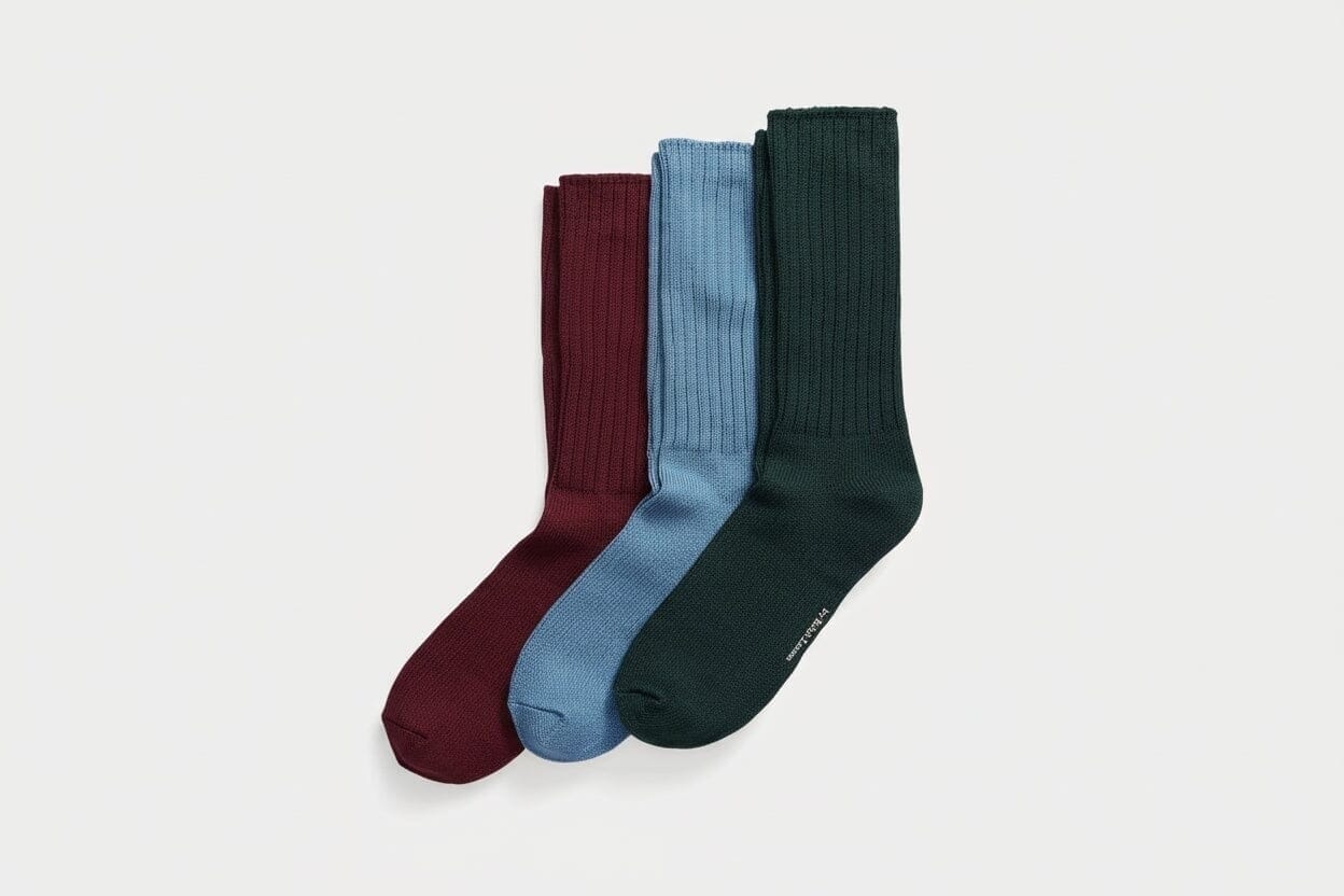 Polo Bear Crew Socken 3er-Geschenkset Vandhlr Blau/Grün/Weinrot 