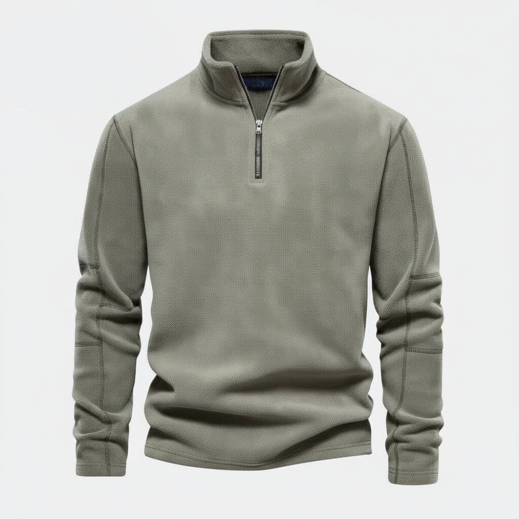 Prestige Zopfmuster Wollpullover Vandhlr Olivgrün S 