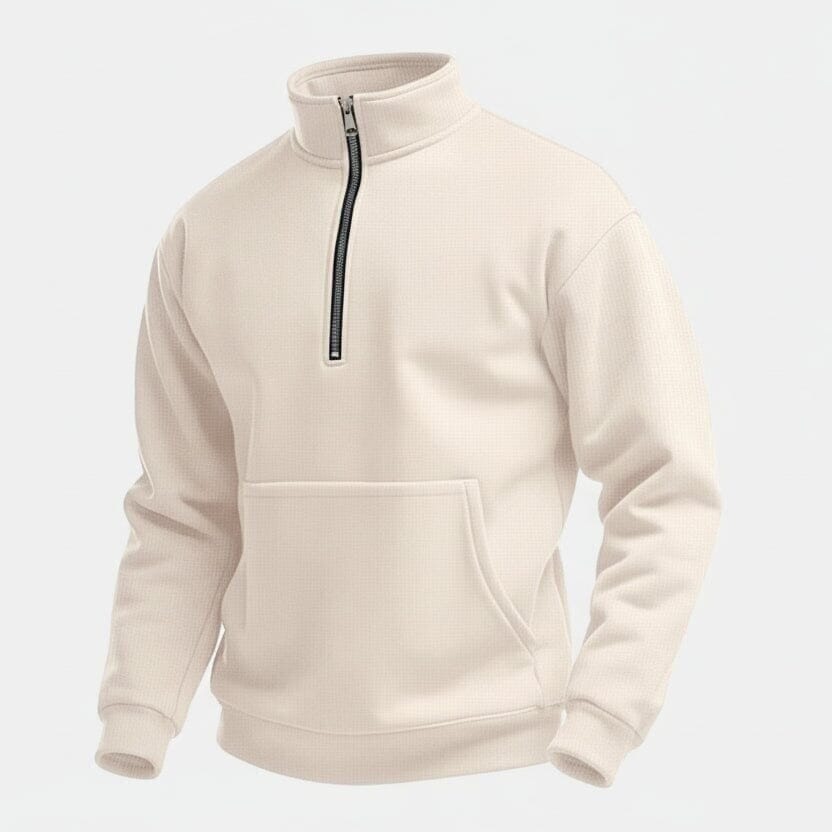 Pullover Mit Halbem Reißverschluss Vandhlr Beige S 