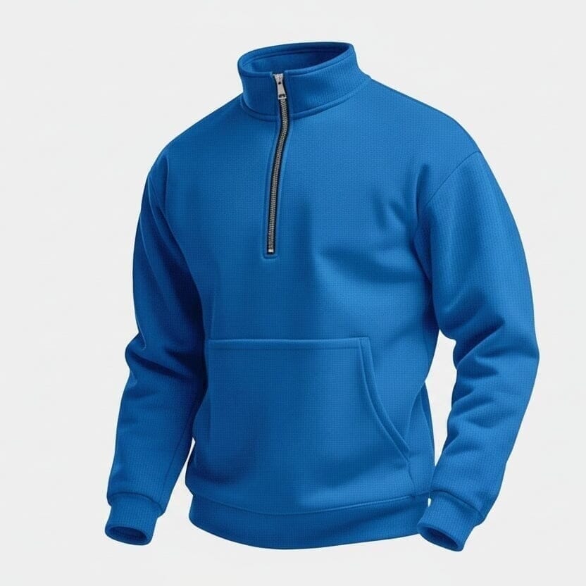 Pullover Mit Halbem Reißverschluss Vandhlr Blau S 