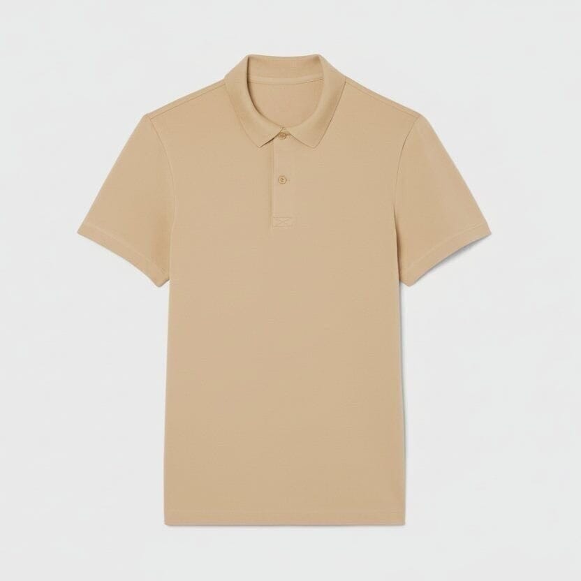 Regular Fit Poloshirt Aus Baumwoll-Mix Vandhlr Beige S 