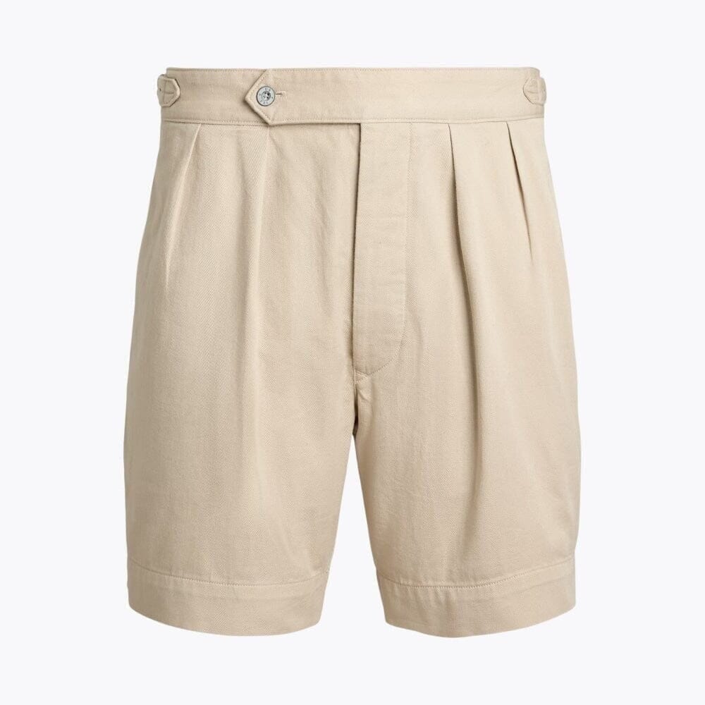 Relaxed Fit Plissierte Twill Shorts Vandhlr Khaki 28 
