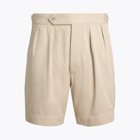 Relaxed Fit Plissierte Twill Shorts Vandhlr Khaki 28 