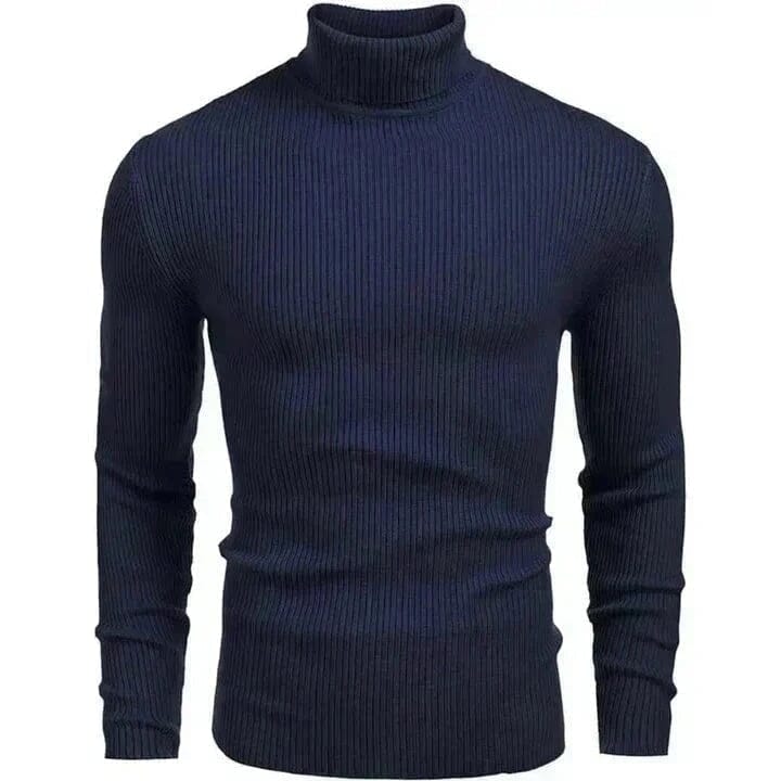 Rollkragen Pullover Classic Knit Vandhlr Blau S 