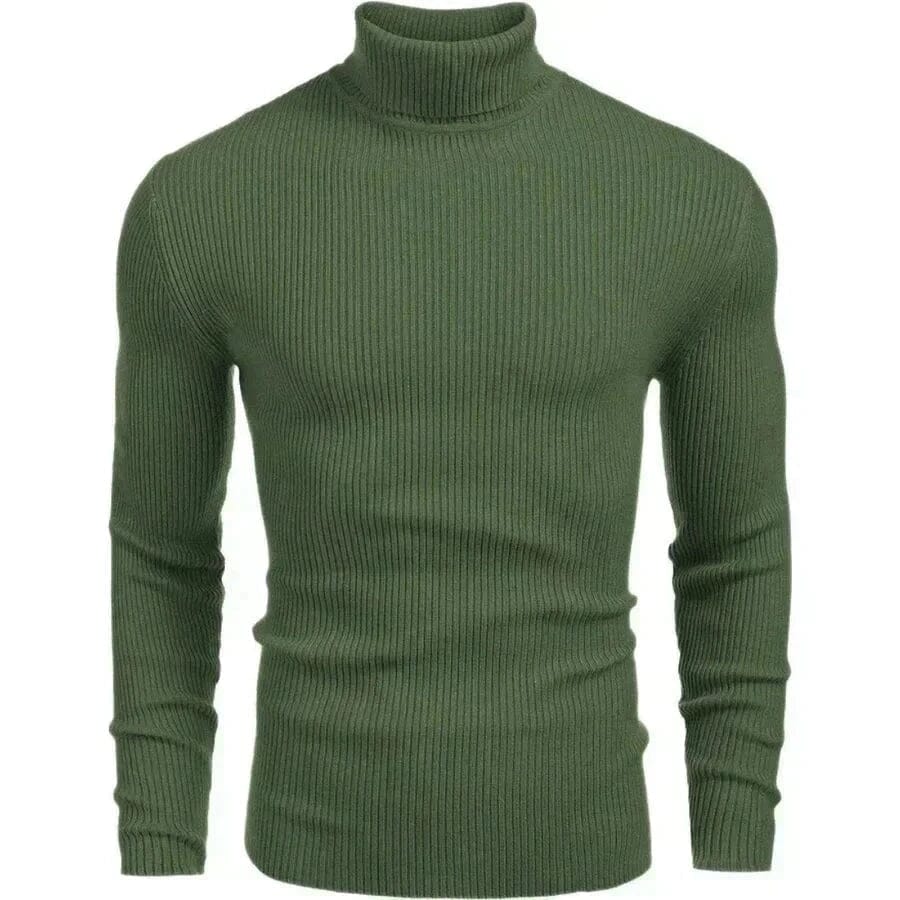 Rollkragen Pullover Classic Knit Vandhlr Grün S 