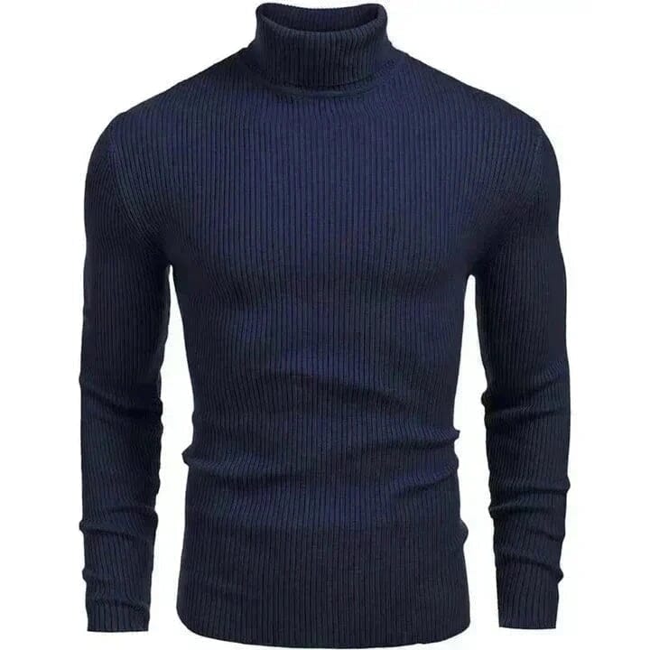 Rollkragen-Pullover Mit Zopfmuster Aus Wolle Vandhlr Blau S 