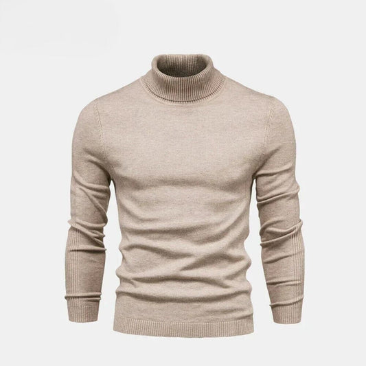 Rollkragen Zopfmuster Woll-Strickpullover Vandhlr Beige S 