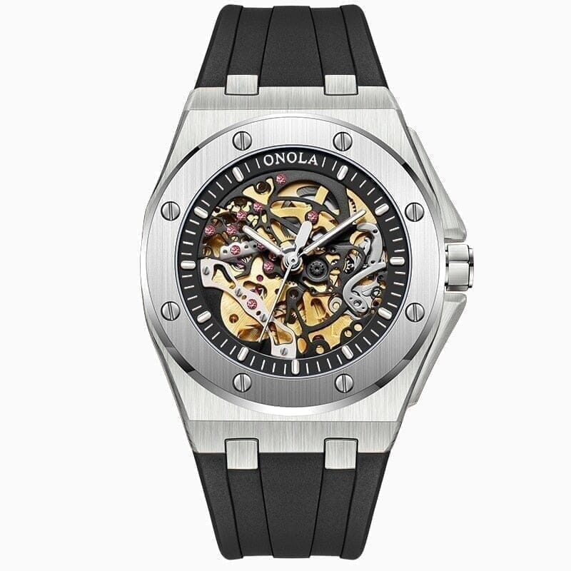 Skeleton Oak Armbanduhr Vandhlr Silber 