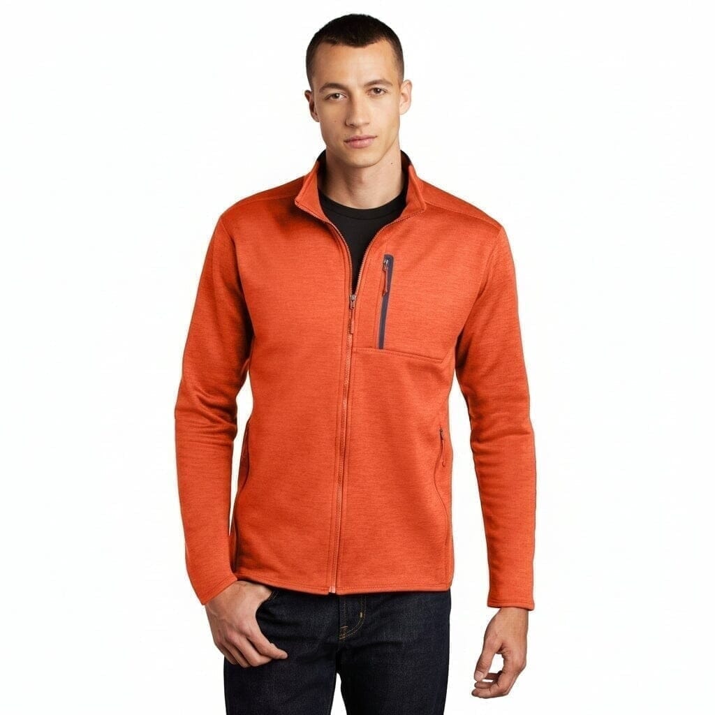 Skyline Fleece-Jacke Mit Reißverschluss Vandhlr Zion Orange Meliert/ Urban Navy S 