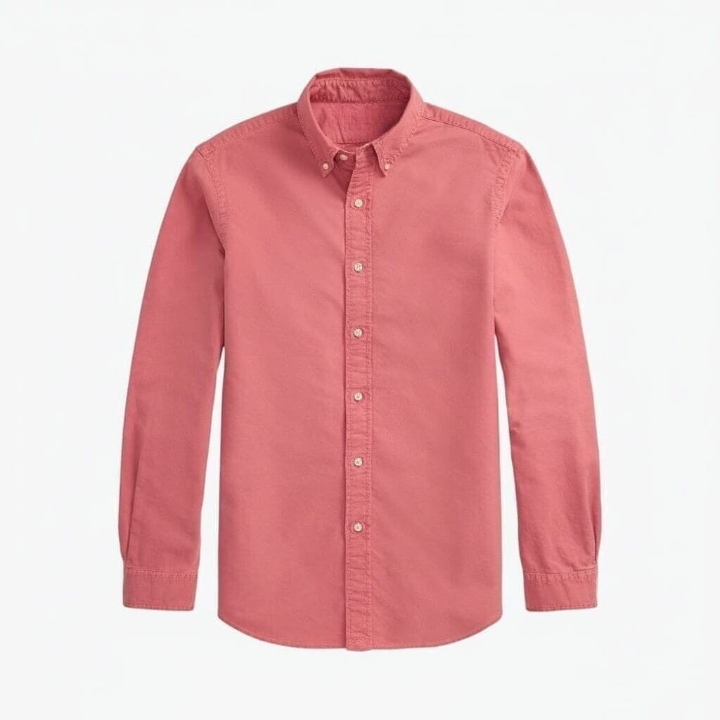 Slim Fit Oxford Hemd - Garment-Dyed Vandhlr Beere S 