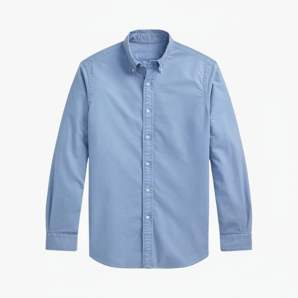 Slim Fit Oxford Hemd - Garment-Dyed Vandhlr Kanalblau S 