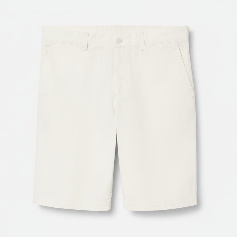 Slim Fit Stretch Baumwoll-Chino Shorts Vandhlr Weiß S 