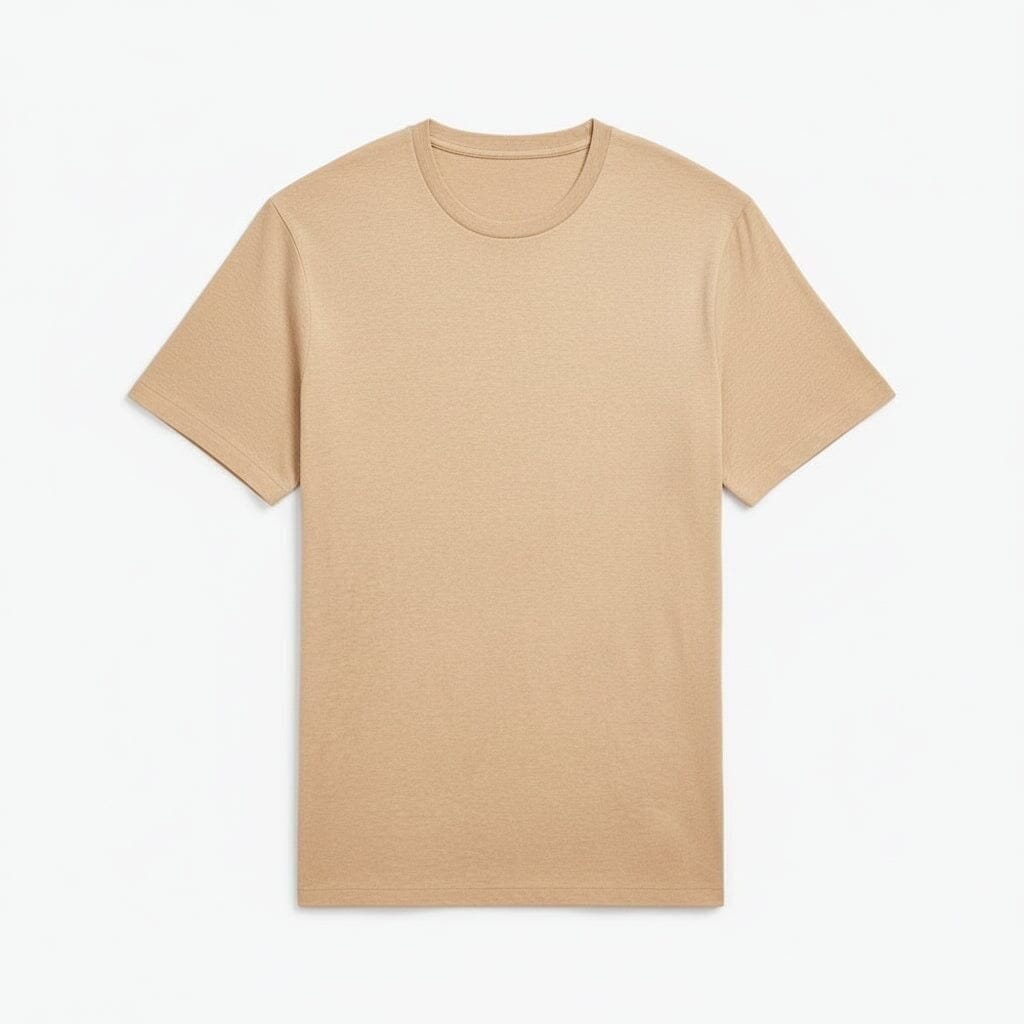 Soft Cotton Rundhals T-SHIRT Vandhlr Kamel S 