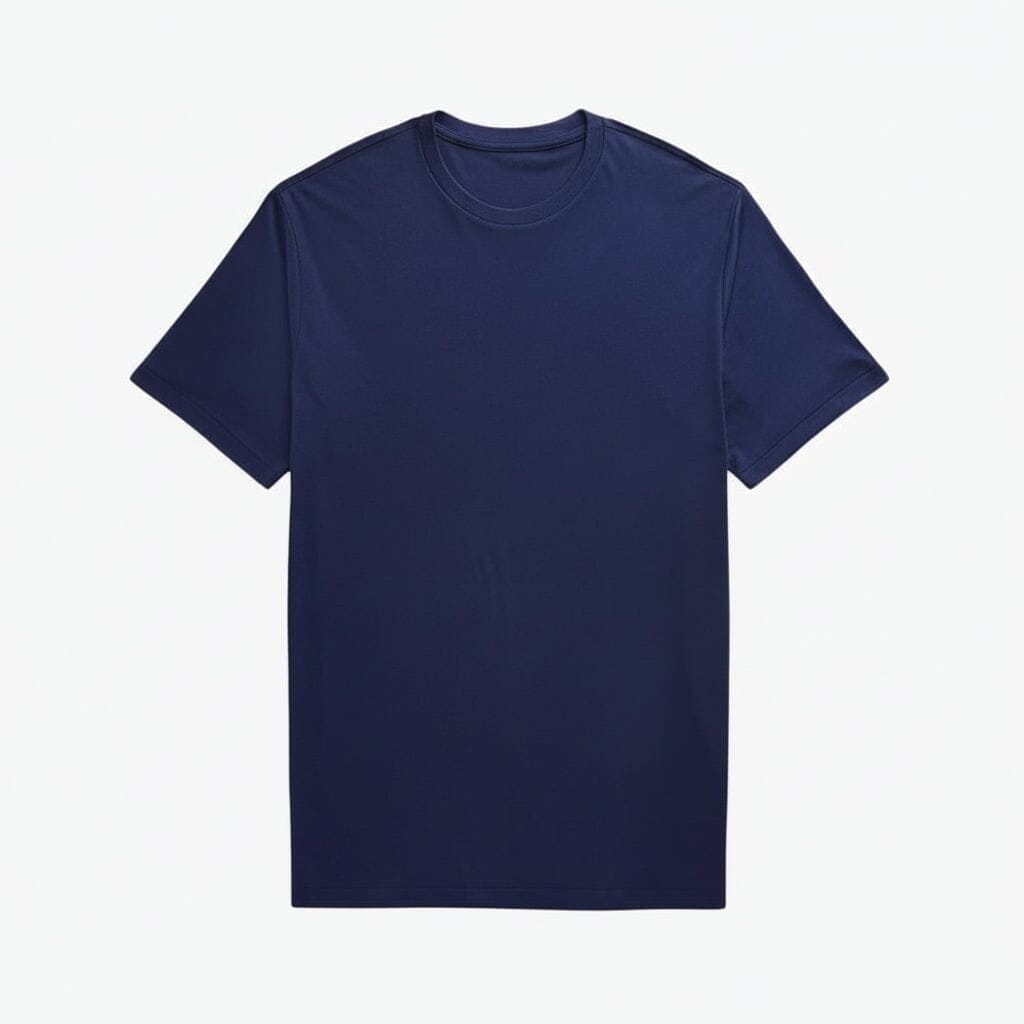 Soft Cotton Rundhals T-SHIRT Vandhlr Marineblau S 