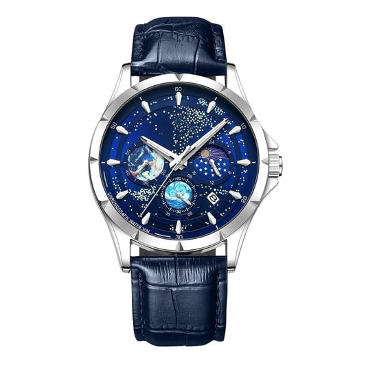 Space Armbanduhr Vandhlr Silber Blau 